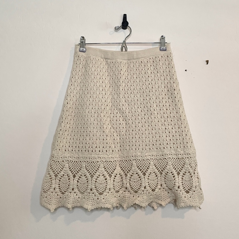 Beachy Cream Crochet Skirt